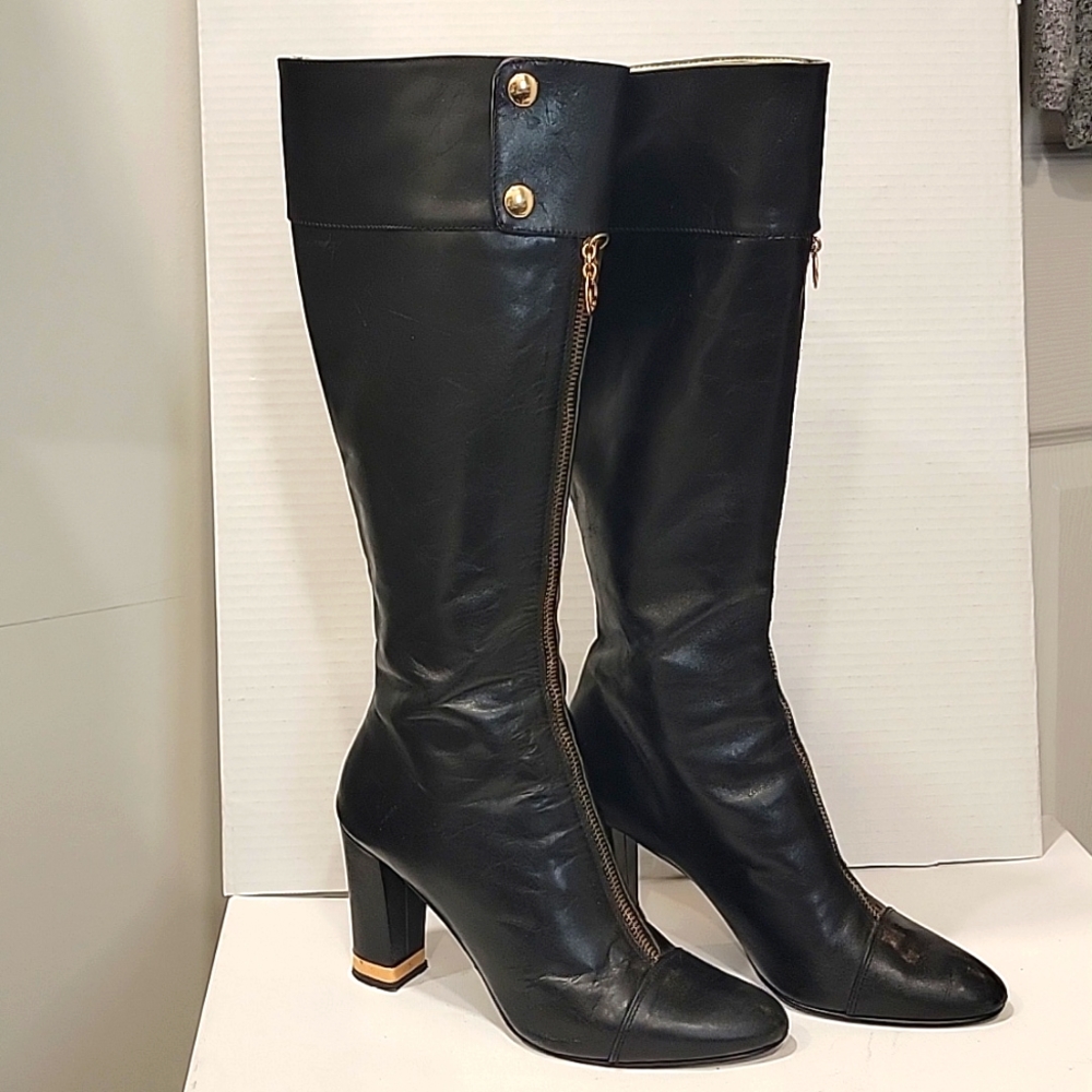 Bellofatto ladies knee high leather boots size 6